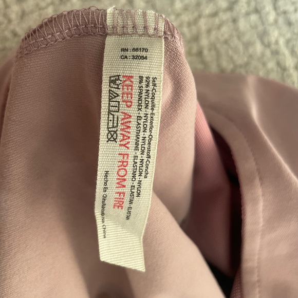 NWT Free People Bodysuit, Light Pink, Tank Top, Cutout Front, Size Small - Picture 6 of 8